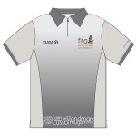 Polo personalizado Fita Salut blanco gris Tuga Teams