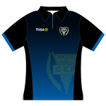 Polo personalizado Trail CER negro azul Tuga Teams